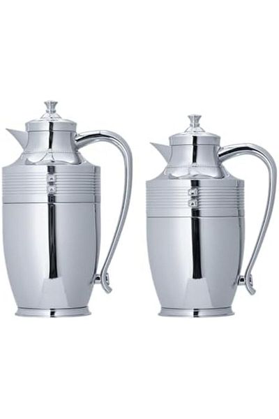 ALSAIF Abaq 2-pieces Coffee And Tea Vacuum Flask, Leak-proof And Keeps Drinks Hot, 0.75l/1l ,chrome