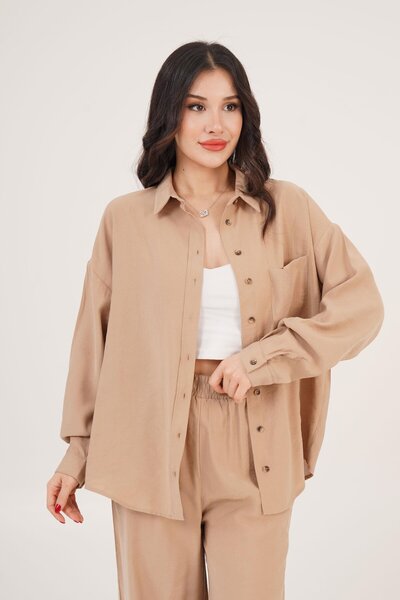 Hipo Trend Ležerna majica bez rukava, jednostruka Sa džepovima boje kamile