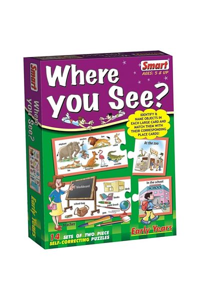 Smart Where You See Puzzle - Multi-Color 14 Pieces