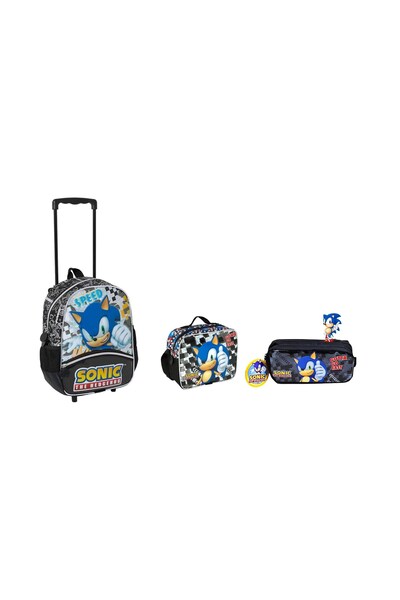 Sonic Дитячий садовий рюкзак, рюкзак для харчування та пенал