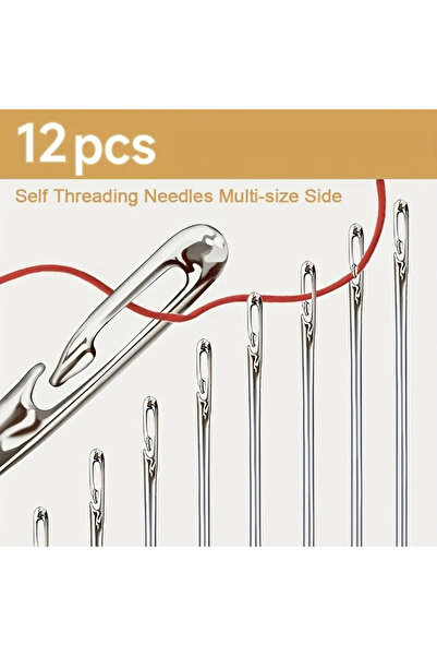 Toptan Bulurum Easy Thread Passing Needle Set 12 Pieces