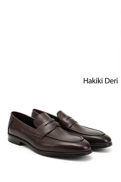 GÖNDERİ(R) Men's Brown Genuine Leather Loafer Shoes