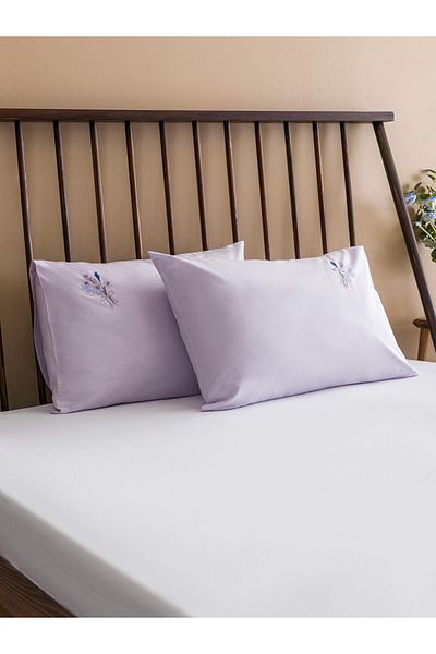 LC Waikiki Lcw Home Flower Embroidered Pillow Case 2-Pack 50X70 cm