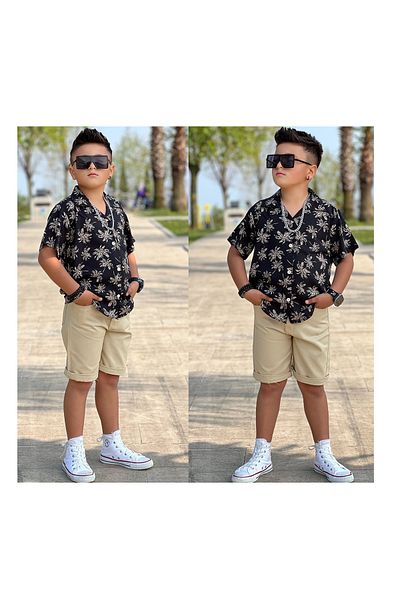 My Kids Wear Boy's Linen Shirt Bottom Top Set