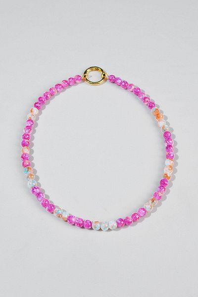 SHERIN Pink Beaded Necklace