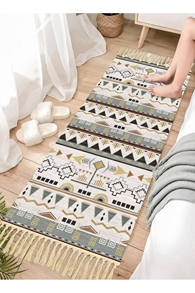 sharpdo Rectangular Fluff Fringed Rug By The Bed In The Bedroom