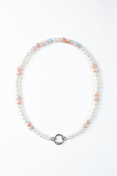 SHERIN Colorful Beaded Faux Pearl Necklace