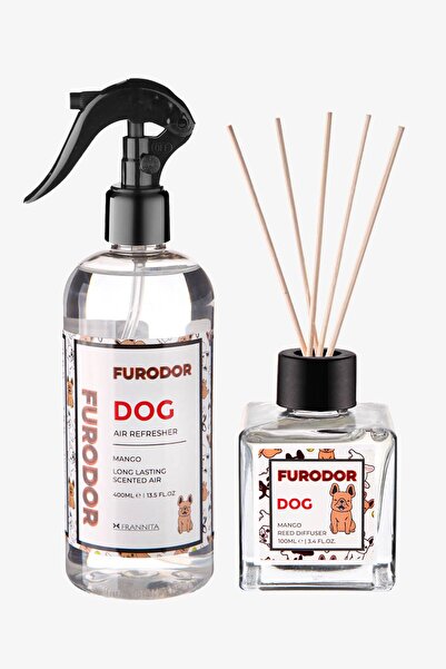 FURODOR Evcil Hayvan Özel Koku Seti Köpek Mango 100ml Oda Kokusu ve 400ml Oda...
