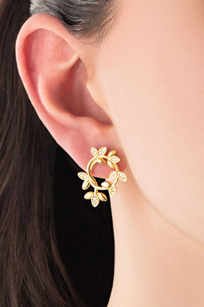 So CHIC... Sevgi Sarmaşığı 18 Ayar Sarı Altın Kaplama Gümüş Küpe