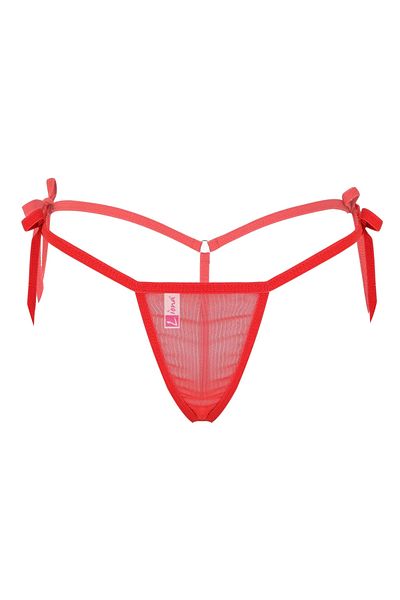 Beruflic Angel Lace-Up Transparent Women's Red Lingerie