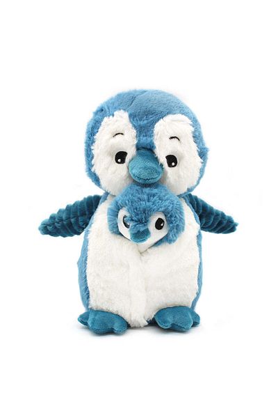 les deglingos IGLOU THE PENGUIN MUM & BABY BLUE