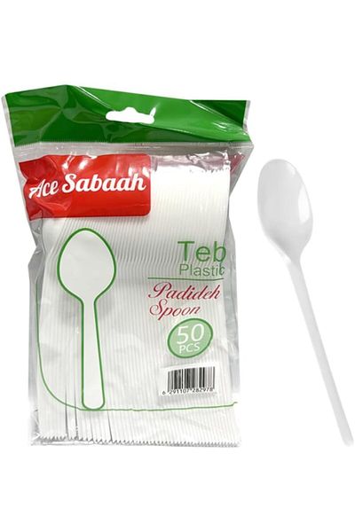 Ace Sabaah White Disposable Spoon 50pcs X 40 packs