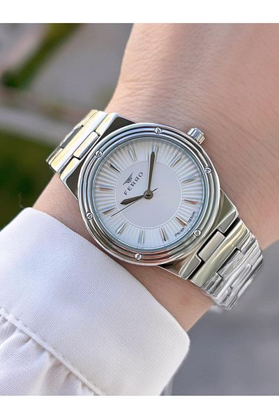 FERRO Italian Design Steel Cord - 3 Atm Water Resistant Women Wrist Watch + Bracelet 86-m with 2 Year Warranty