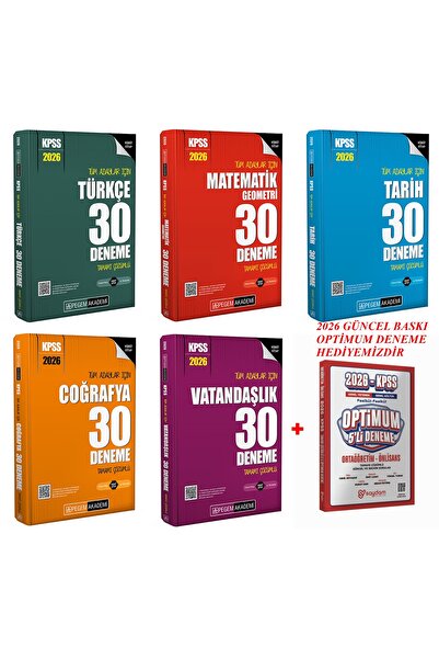 Pegem Akademi Yayıncılık PEGEM KPSS 2026 ÖN LİSANS ÇÖZÜMLÜ DENEME SETİ VE OPT...