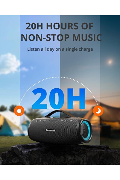 Tronsmart Mirtune S100 Portable Bluetooth Speaker, 50W Punchy Bass & Clear Treble- Black