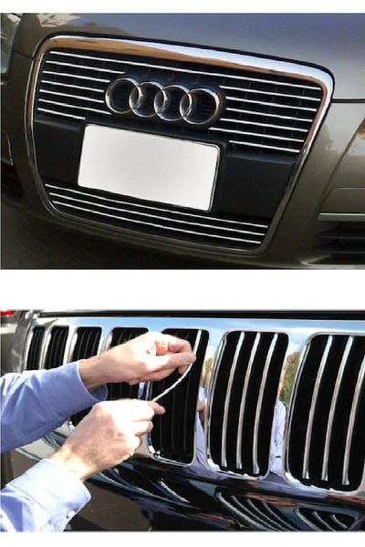 SAHLAN Vehicle Interior and Exterior Elkamet Snap Door Protector Slate U Type Nickel Slate 10 Meters