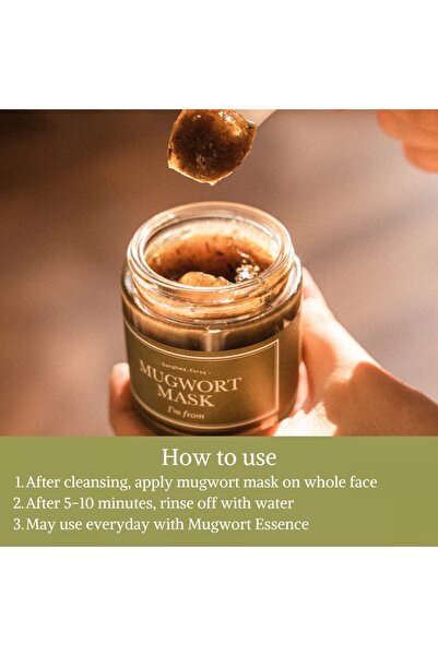 I'm From Mugwort Mask 110g Soothing Wash-Off Mask for Sensitive & Irritated Skin