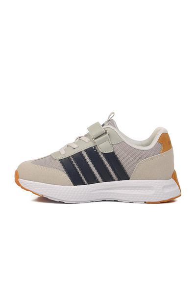 WALKWAY Gray Navy Blue Velcro Men's Sports Shoes 1876 F