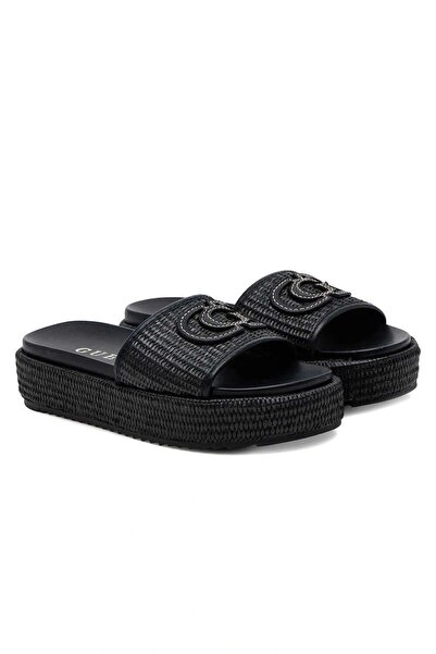 Guess LONNEY Kadın Siyah Terlik FLJLNYFAB19-BLACK