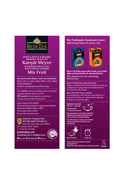 Beta Tea Beta Fusion Karışık Meyve Çayı 75 gr