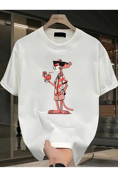 Touz Moda Μπλουζάκι με στάμπα Pink Panther Unisex Oversize