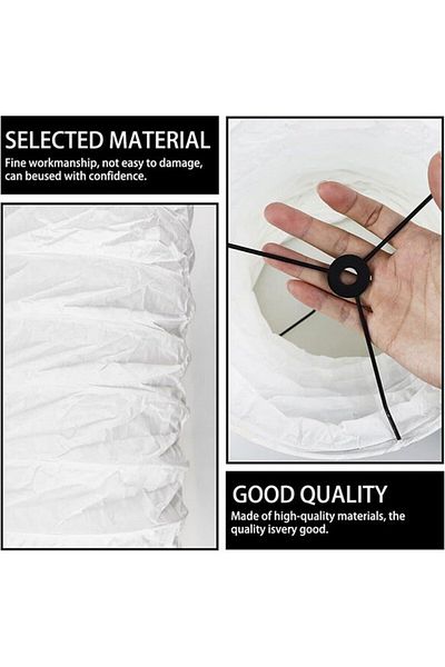 COOYA Paper Floor Lamp Shade, Foldable Rice Paper Lamps Bulb Cage Guard, for Living Room Bedroom
