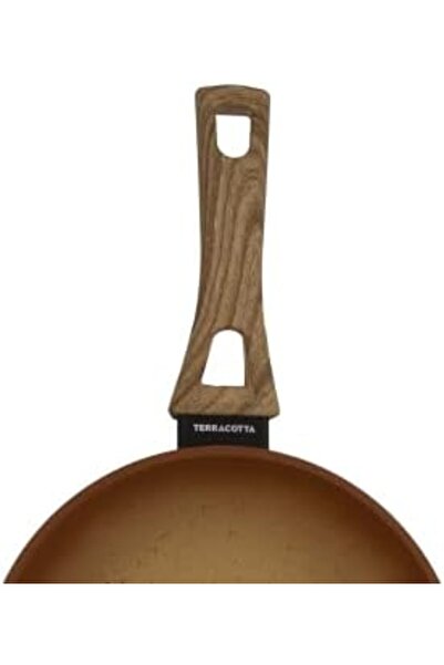 ALSAIF Amercook Terracotta Non Stick Open Fry Pan,colour: Orange,size: 30cm