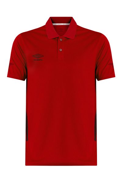 UMBRO Red Polo Neck Sports T-Shirt Tf-0208