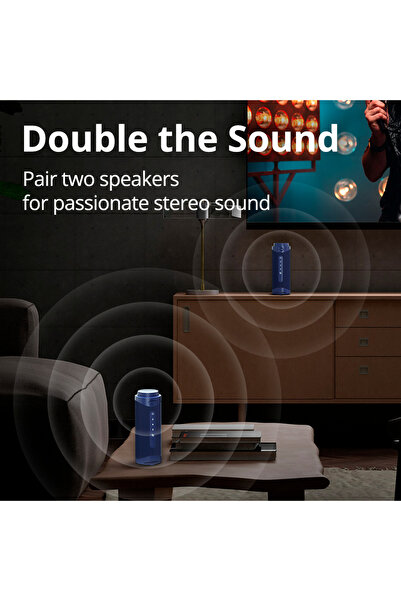 Tronsmart T7 30W Waterproof Portable Speaker, SouldPulse Audio with 360 Surround Sound Blue