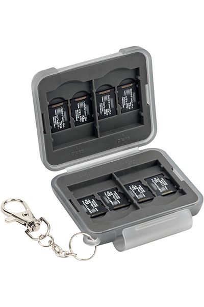 COOYA Portable 12 Slots Memory Card Case,Water-Resistant & Anti-Shock, for 8 Micro SD Card & 4 SDXC Card