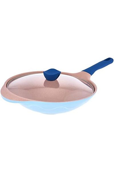 ALSAIF Nonstick Aluminum Frying Pan By Amercook, Size: 32 Cm, Blue Color, Aluminum Material, By Al-saif Co