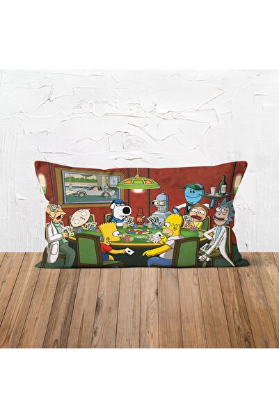 The Lucid Lab Champions League Poker 30cm x 50cm Çift Taraflı Kırlent Kılıfı