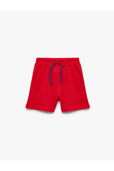 Koton Basic Shorts with Cotton Waist Lace Pocket Detail