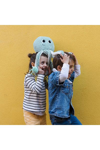 les deglingos FILOU THE OCTOPUS MUM & BABY MINT