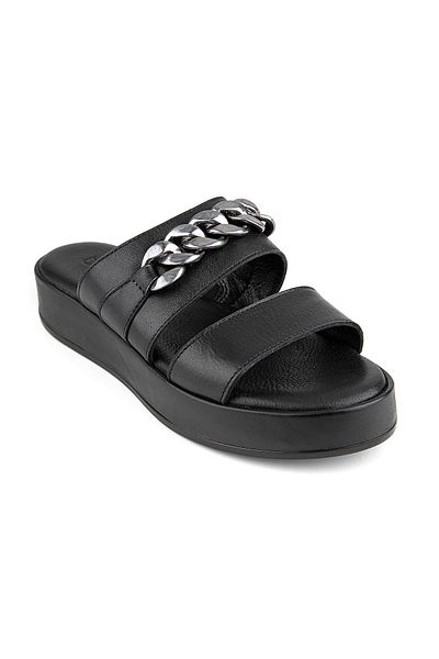 Muya Braska 35256 Genuine Leather Women's Slippers