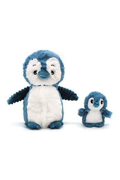 les deglingos IGLOU THE PENGUIN MUM & BABY BLUE