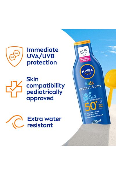 NIVEA Kids Sun Lotion Protect & Care SPF 50+ 200 ml