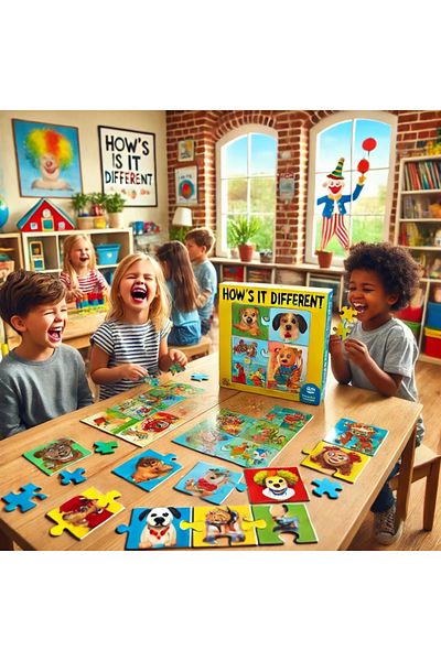 Smart How's It Different? Puzzle - 12 Self-Correcting Sets of 4 Pictures, Educational Game for Kids to Bui
