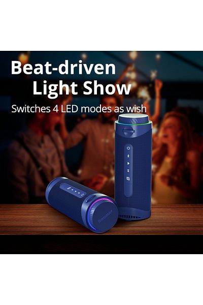 Tronsmart T7 30W Waterproof Portable Speaker, SouldPulse Audio with 360 Surround Sound Blue