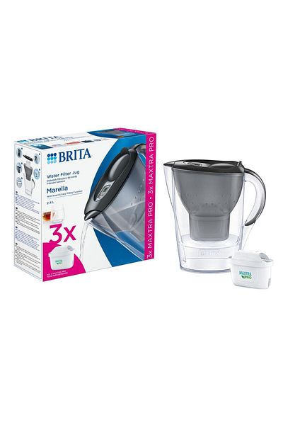 BRITA Starter pack BRITA Marella 2.4 L + 3 filtre Maxtra PRO (Gri)