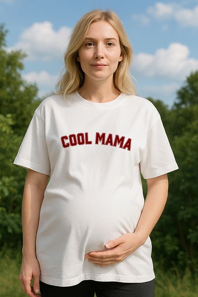 MYADA Γυναίκες μελετούν την έγκυο γυναίκα - Cool Mama printed White Tshirt 23608