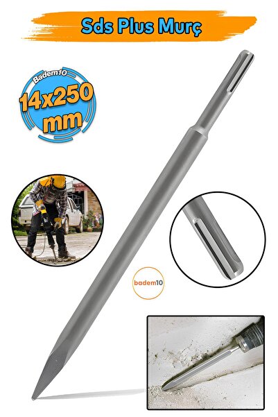 Badem10 Matkap Uyumlu Sds Plus Murç Uç Kırıcı Keski Beton Kaya Taş Maden Delici Hilti Ucu 14 cm 25 cm 250 mm