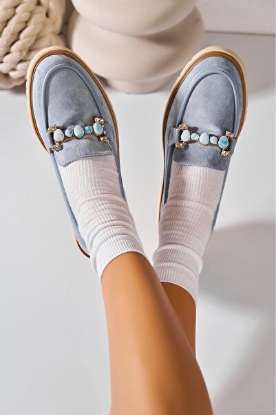 Joana Pantofi dama casual Albastri din Piele Ecologica Natalea