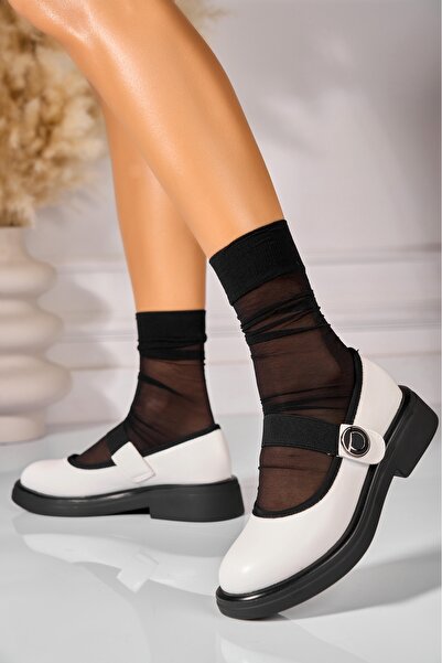 Joana Pantofi dama casual Albi din Piele Ecologica Janica