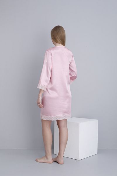 Miss Dünya Lissa Lace Detailed V-Neck Maternity and Maternity Satin Nightgown