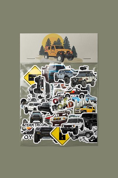 dadi ramba Offroad Sticker Pack - Bullet Journal - Agenda - Planner - Notebook - Laptop Sticker Decal