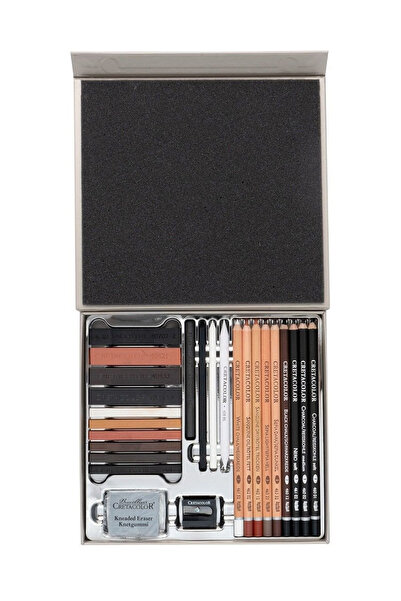 GLANCE Cretacolor Passion Box Pencil and Drawing Set 25 Li 25X35 15 Sheets Technical Drawing Set