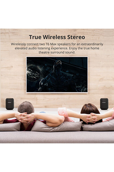 Tronsmart Tronsmart T6 Max 60W,20H Playtime,IPX5 Splashproof Home Portable Bluetooth Speaker