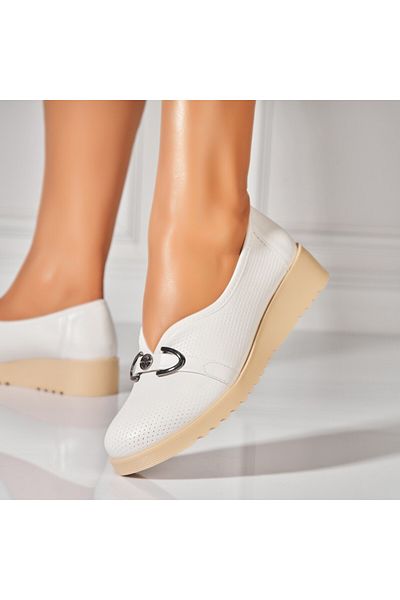 Joana Women's Casual White Shoes Made of Della Ecological Leather