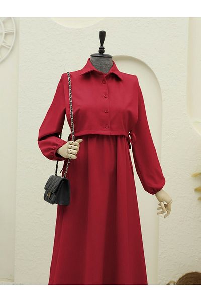 Modamorfo Red Top Shirt Talehli Dress Set